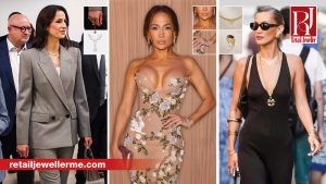 Princess Rajwa Al Hussein, Bella Hadid and Jennifer Lopez wearing luxury jewellery at high-profile events.