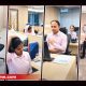 Kanz Jewels employees participate in a chair yoga session for International Yoga Day.