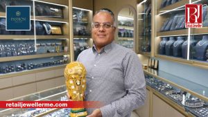 Diamond-encrusted Lego FIFA World Cup trophy created by Passion Jewellers with over 900 diamonds.