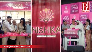 Nyla Usha inaugurates Nishka Momentous Jewellery's new showroom at Safari Mall in Sharjah.