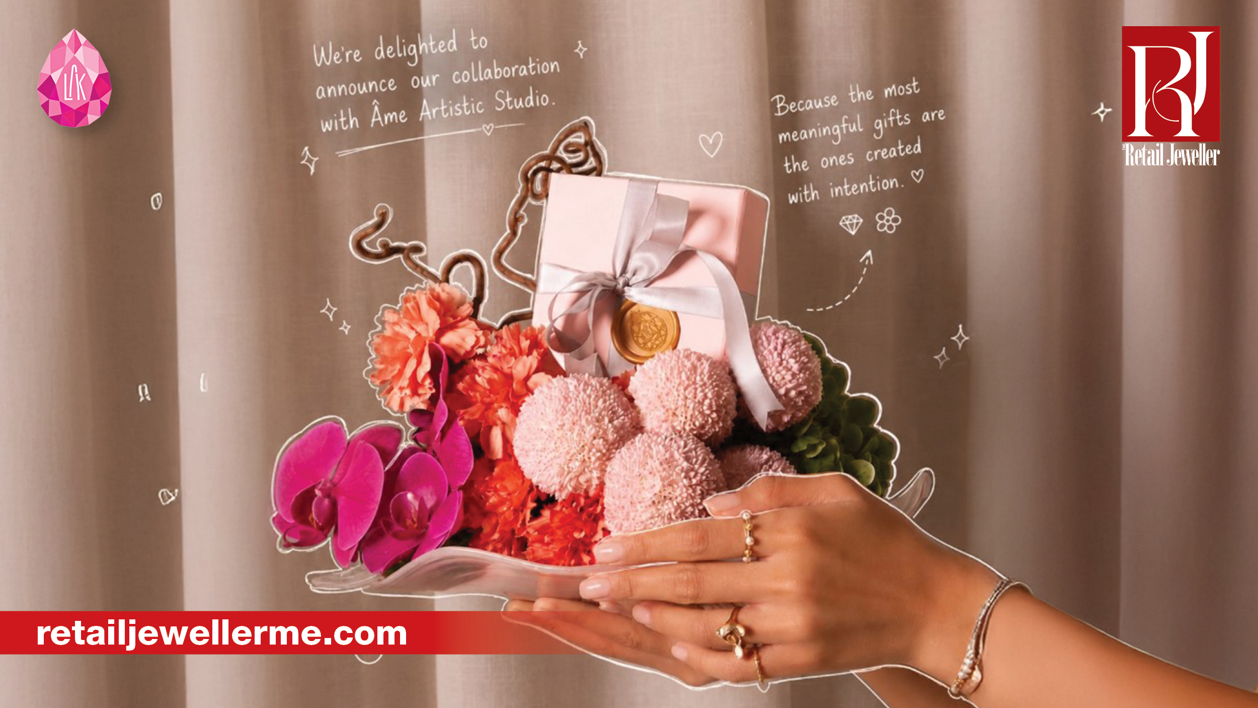 Lana Al Kamal Jewelry recently announced a collaboration with florist Âme Artistic Studio, through which it allows customers to send curated floral arrangements