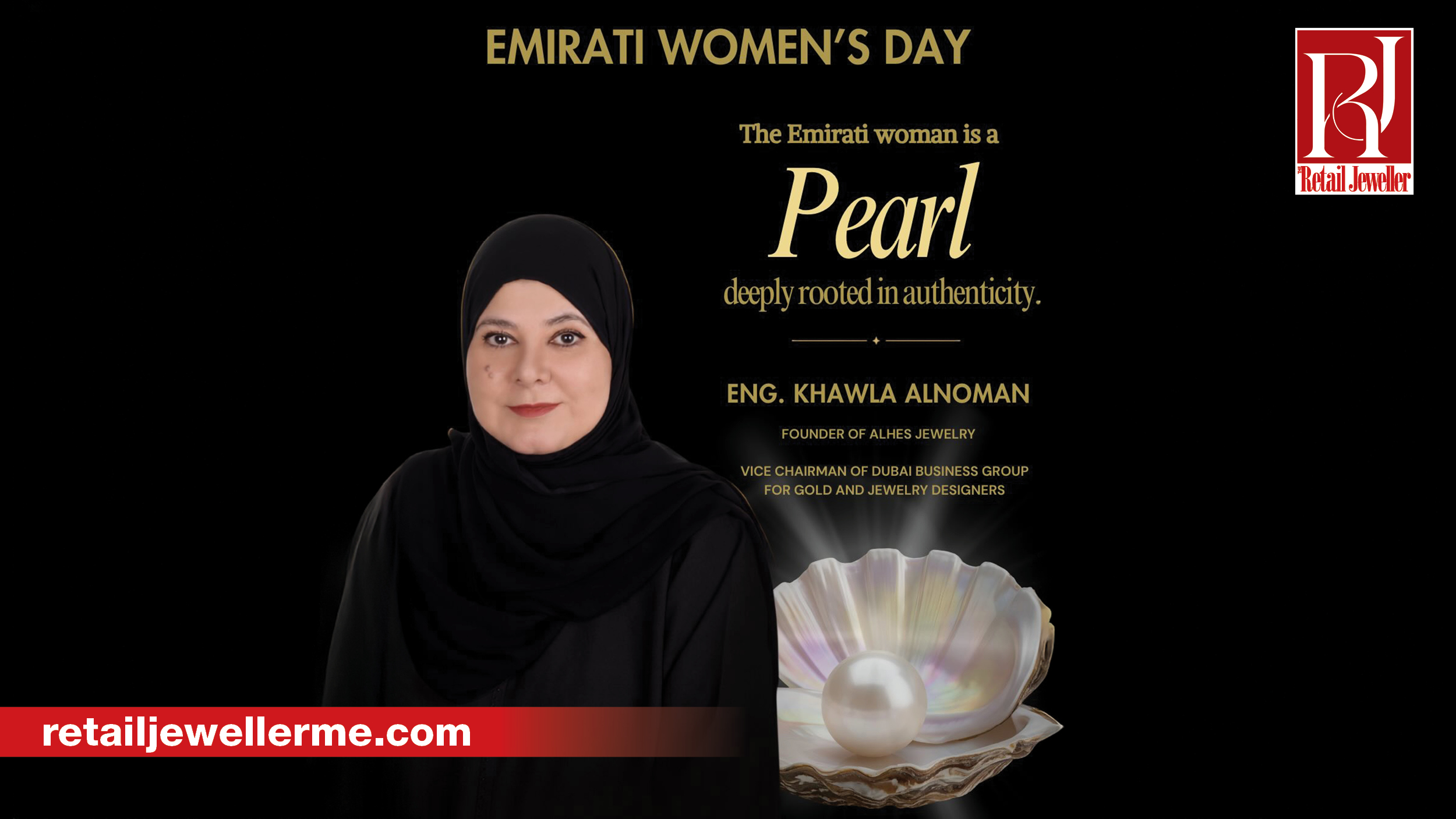 Khawla Alnoman identifies the pearl as a symbol of Emirati women, reflecting UAE heritage, resilience and cultural identity.